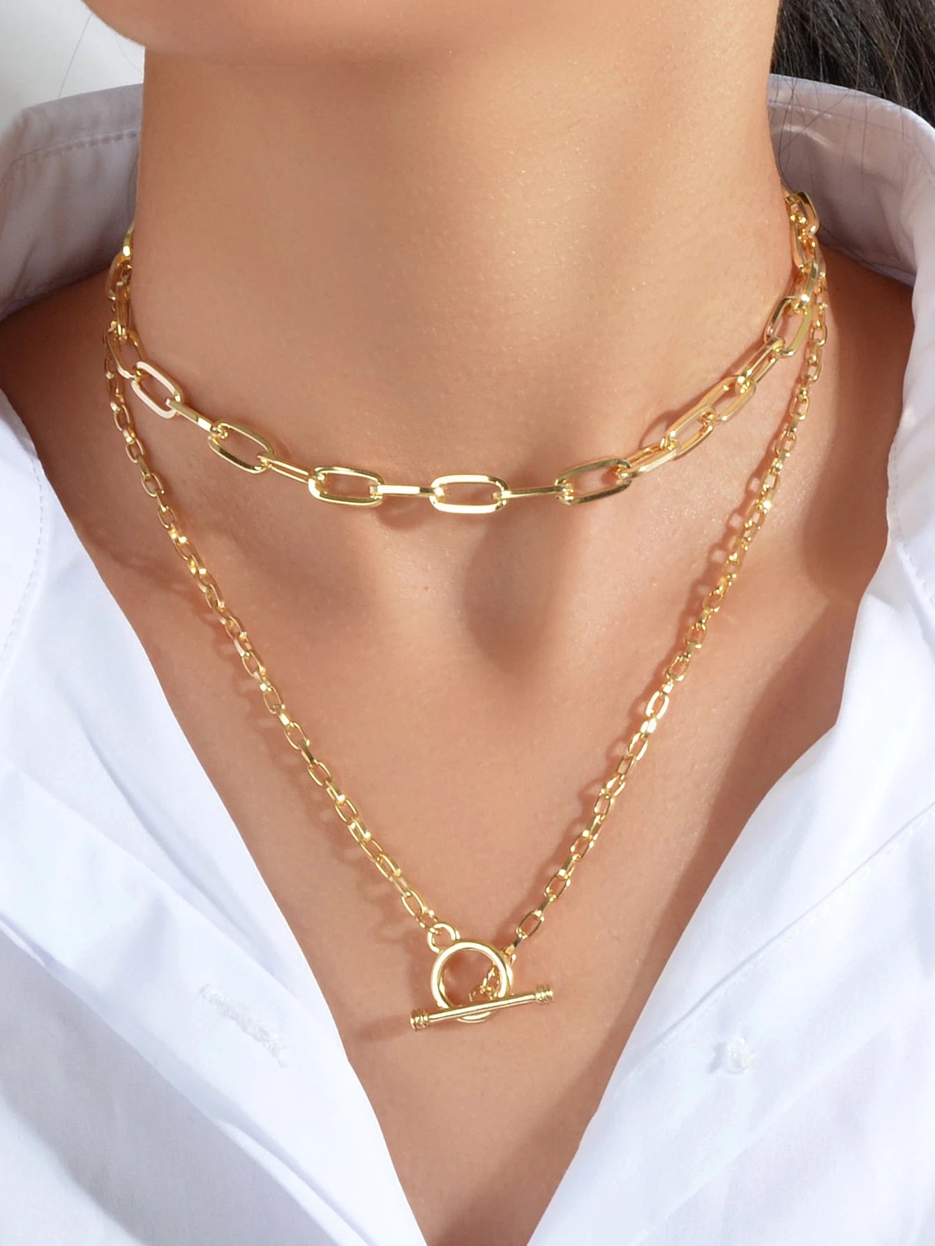 Collier à Chaînes Superposées