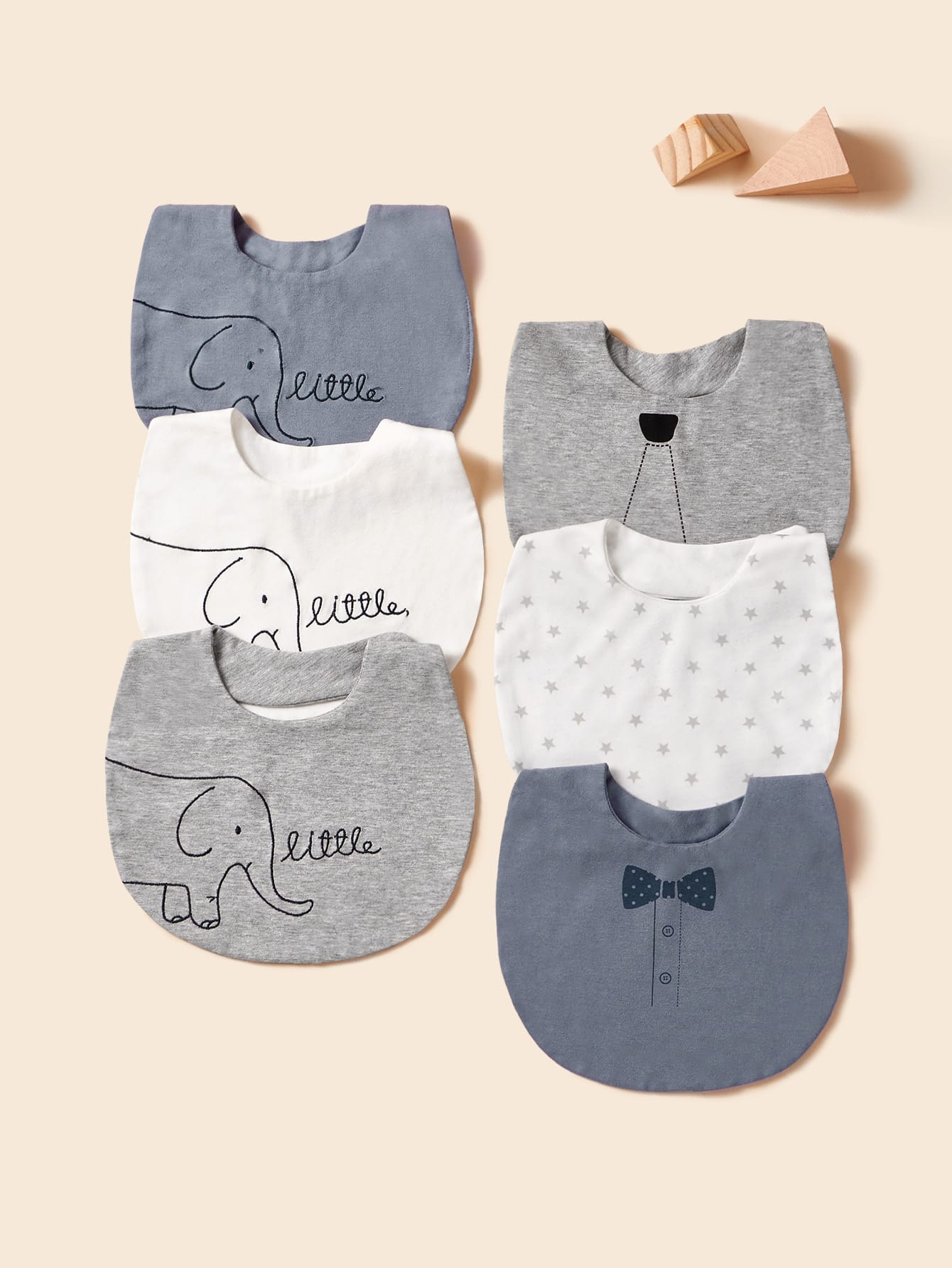 Lot de 3 Bavoirs Enfant – Motifs Ours