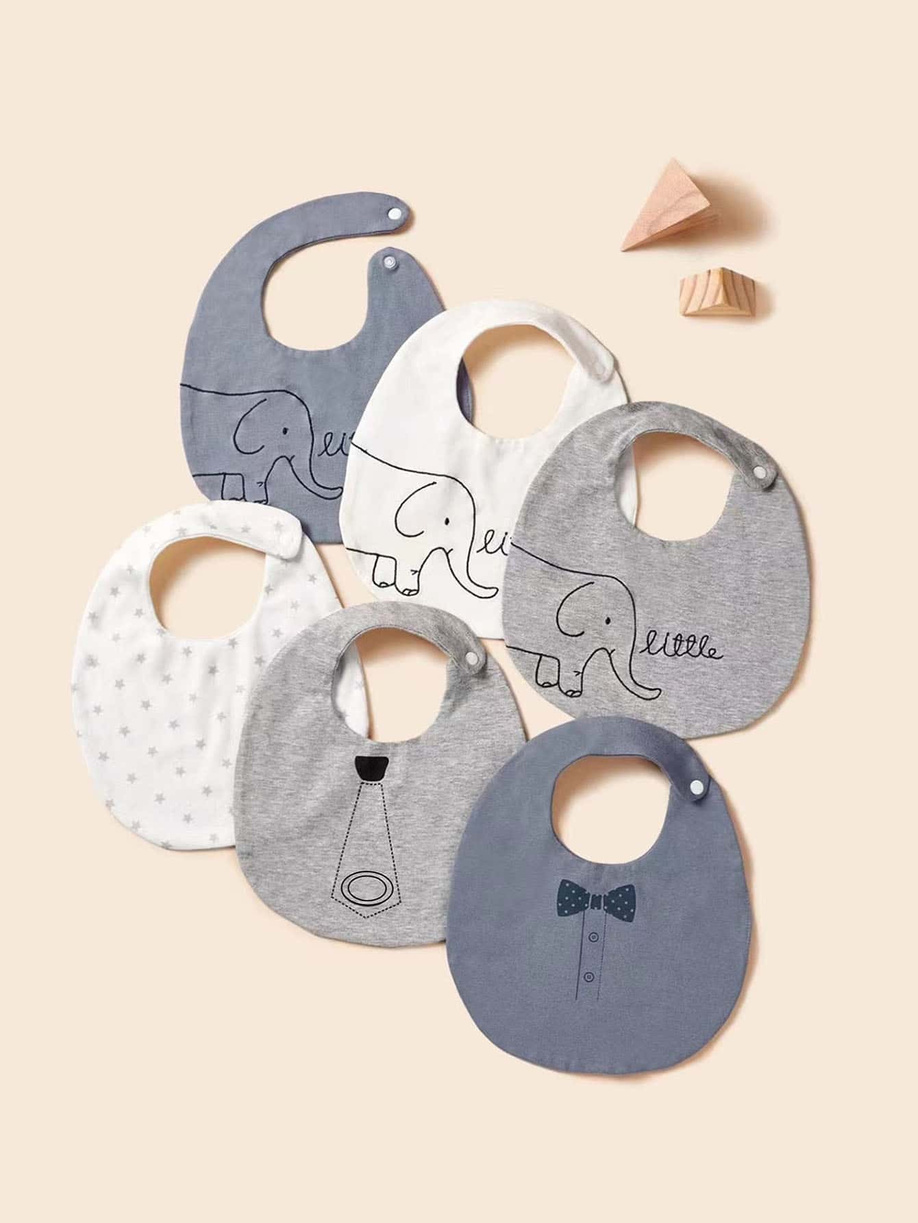 Lot de 3 Bavoirs Enfant – Motifs Ours