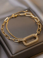 Bracelet Chaîne Minimaliste – Design Géométrique