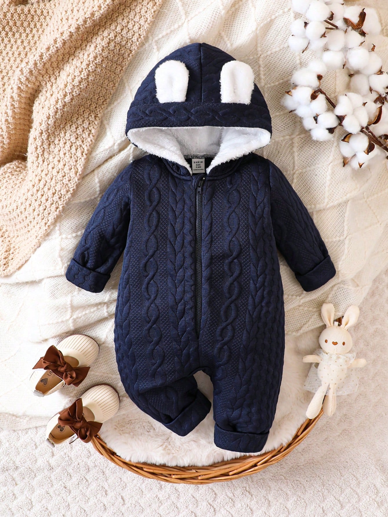 SHEIN - Combinaison Bébé Garçon aux Oreilles 3D