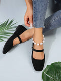 STRIDES  - Ballerines Mary Janes à Bout Carré Minimaliste