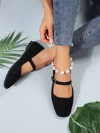 STRIDES  - Ballerines Mary Janes à Bout Carré Minimaliste