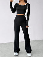 Flirla - Ensemble Color-Block Manches Longues