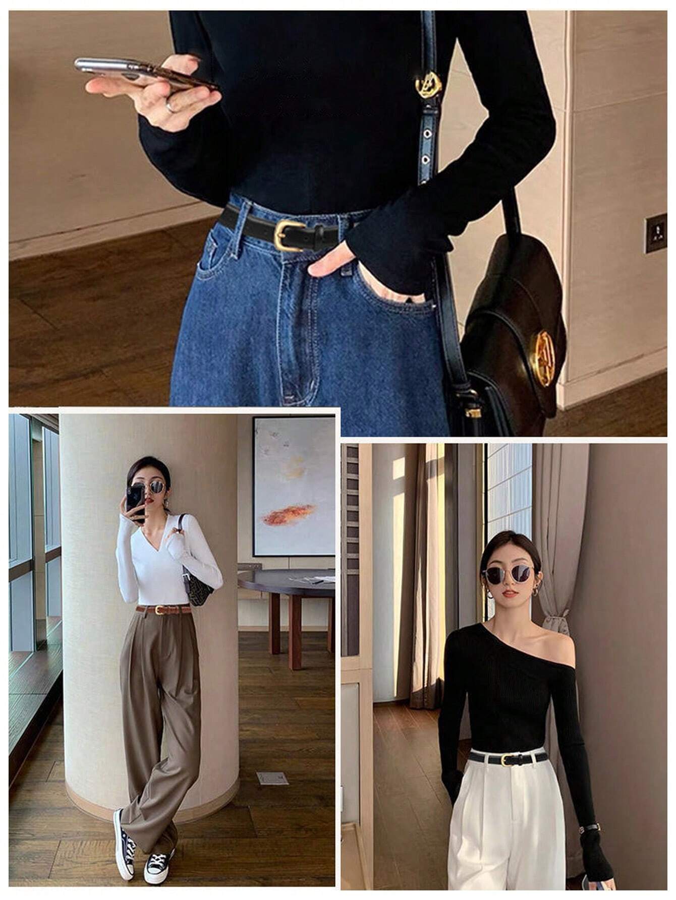 Ceinture Femme Élégante – Boucle Métallique