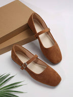 STRIDES  - Ballerines Mary Janes à Bout Carré Minimaliste