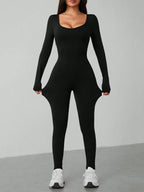 SHEIN PETITE - Combinaison Manches Longues Noire