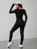 SHEIN PETITE - Combinaison Manches Longues Noire