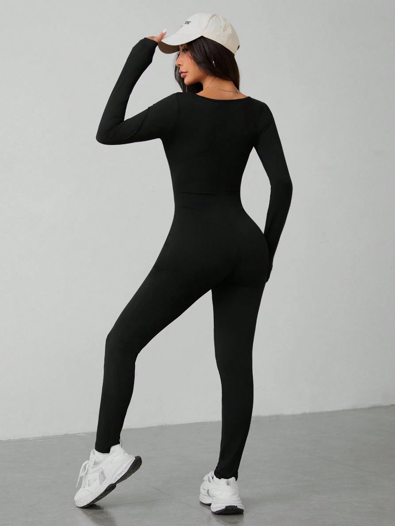 SHEIN PETITE - Combinaison Manches Longues Noire