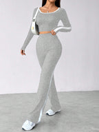 Flirla - Ensemble Color-Block Manches Longues