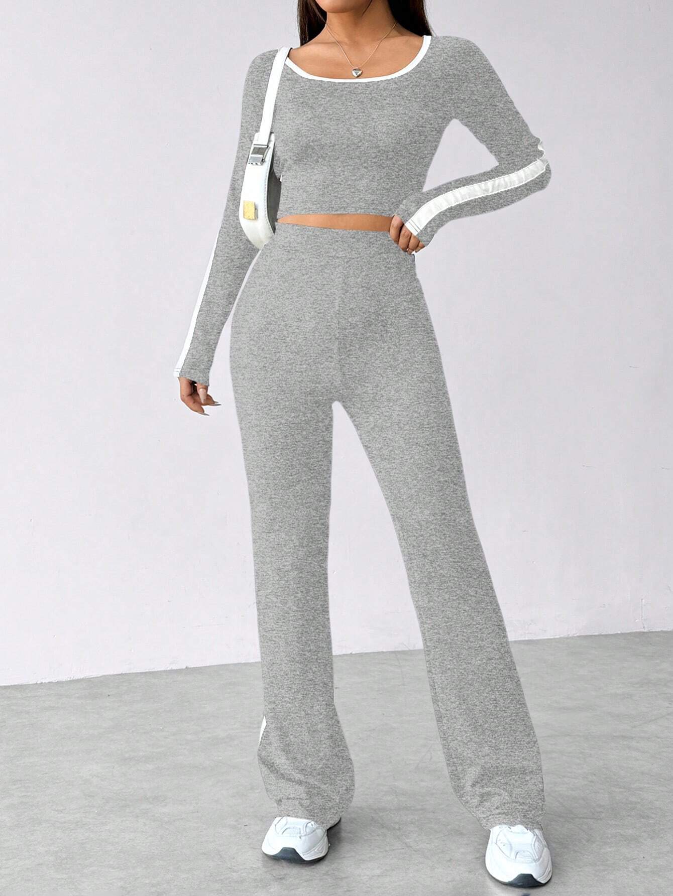 Flirla - Ensemble Color-Block Manches Longues