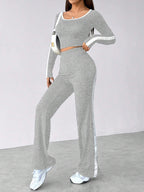 Flirla - Ensemble Color-Block Manches Longues