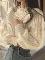 INAWLY - Pull Col Rond Manches Longues