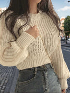 INAWLY - Pull Col Rond Manches Longues