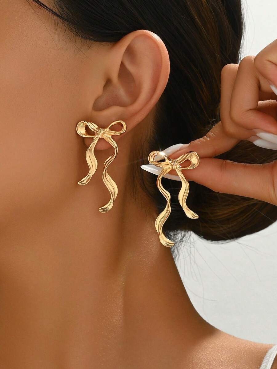 MEILA - Boucles d'Oreilles "Ruban d'Or"