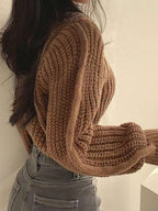 INAWLY - Pull Col Rond Manches Longues