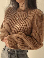 INAWLY - Pull Col Rond Manches Longues