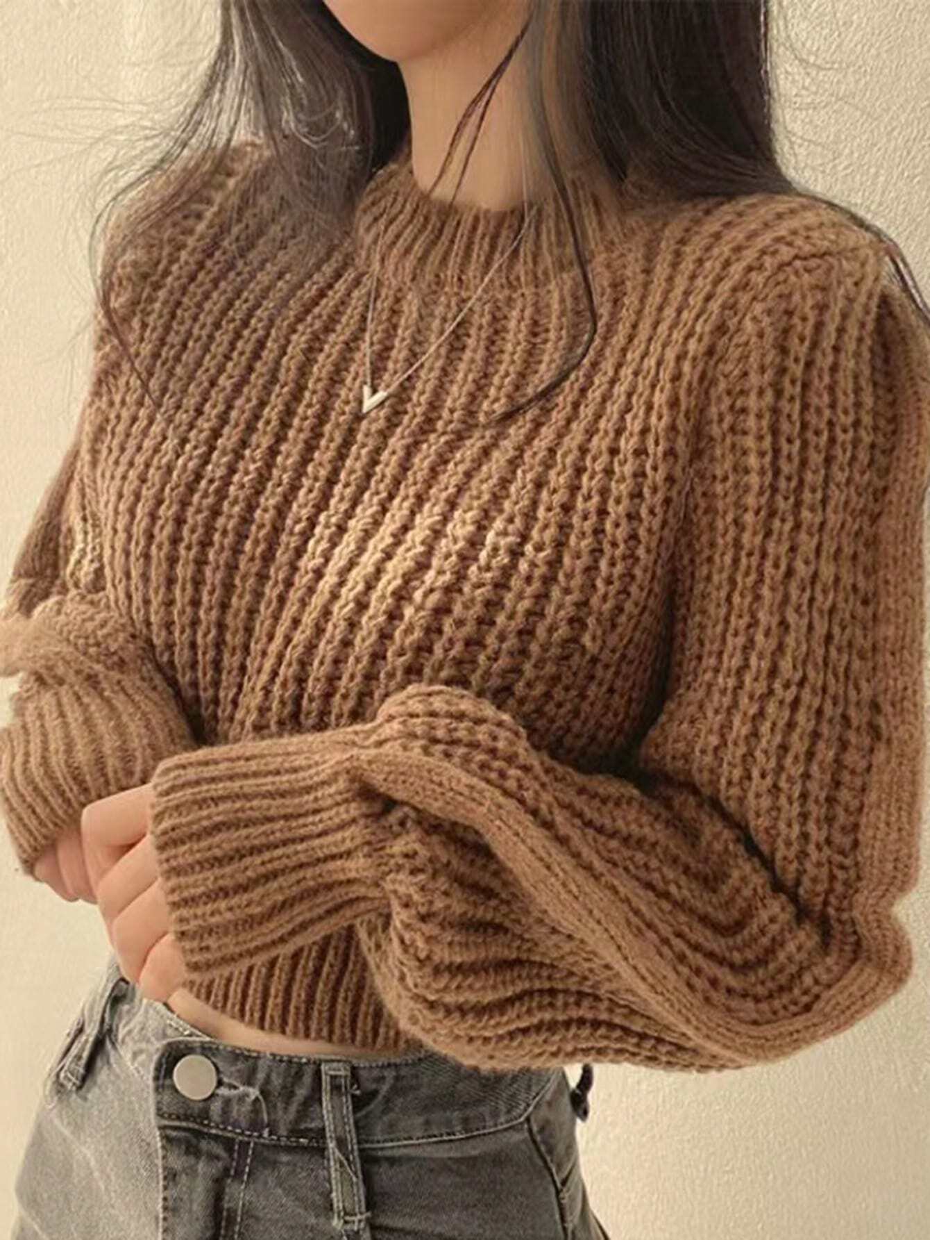 INAWLY - Pull Col Rond Manches Longues