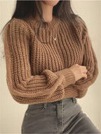 INAWLY - Pull Col Rond Manches Longues