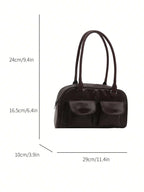 FFAN BAGS - Sac à Main "City Retro" – Chocolat Verni