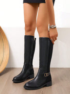 EASY – Bottes Plates Hautes Noires