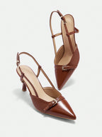 COCO BIZCHIC  - Escarpins Slingback "Rubis Éclatant"