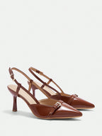 COCO BIZCHIC  - Escarpins Slingback "Rubis Éclatant"