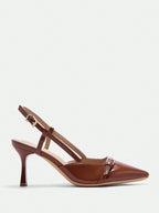 COCO BIZCHIC  - Escarpins Slingback "Rubis Éclatant"