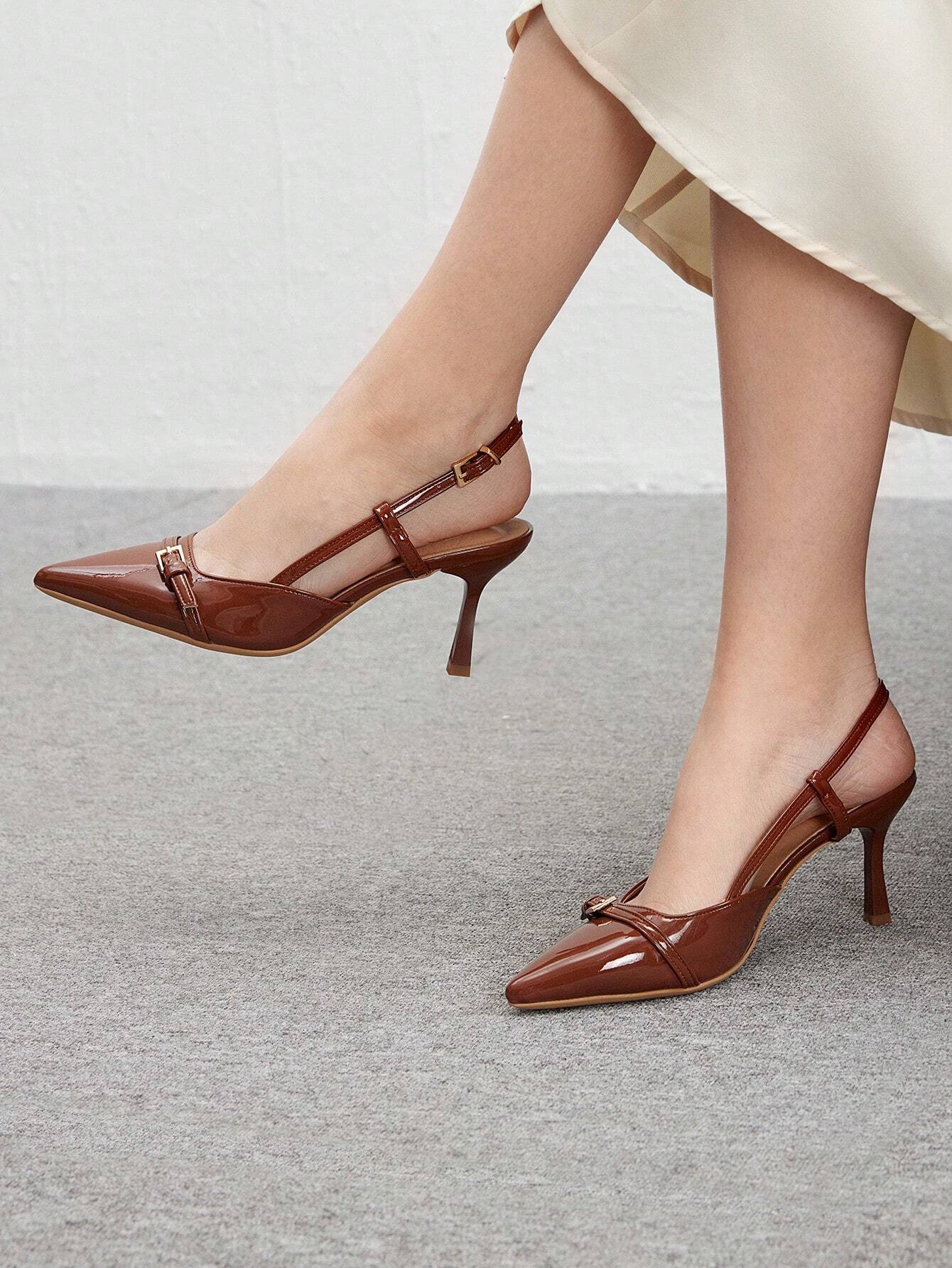 COCO BIZCHIC  - Escarpins Slingback "Rubis Éclatant"