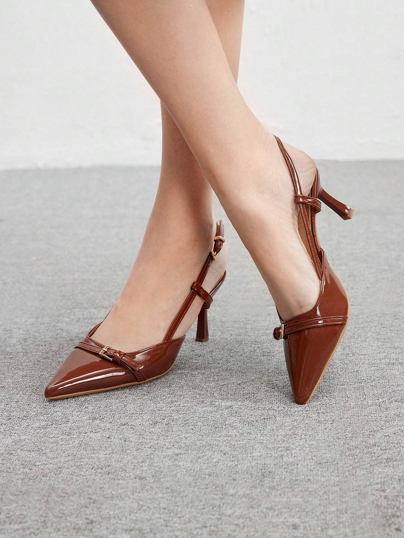 COCO BIZCHIC  - Escarpins Slingback "Rubis Éclatant"