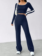 Flirla - Ensemble Color-Block Manches Longues