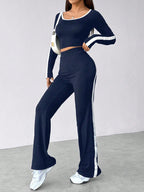Flirla - Ensemble Color-Block Manches Longues