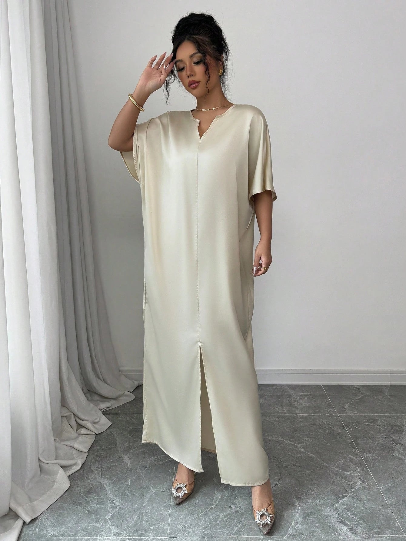 ELENZGA – Robe Longue Satinée