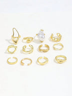 STILLY  - Set de 12 Bagues "Aura Dorée"
