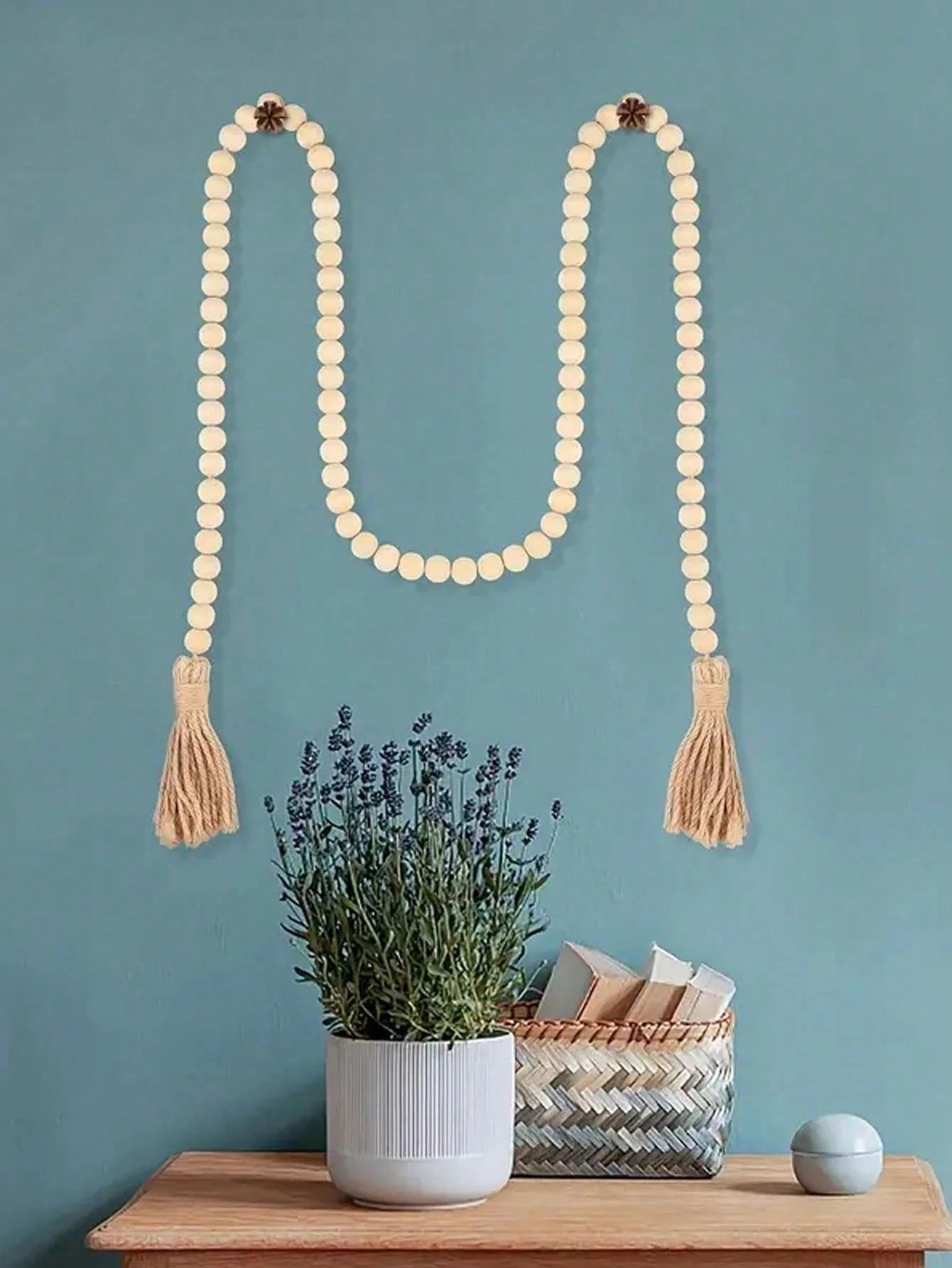 Collier Décoratif en Perles de Bois – 3 Pièce