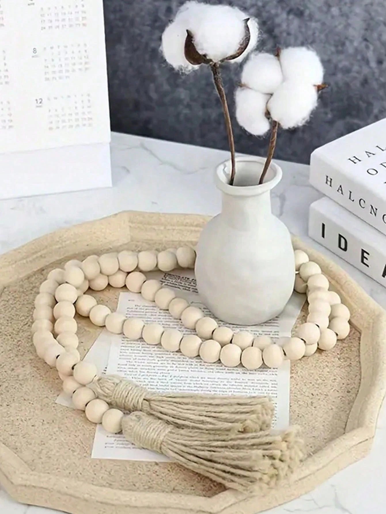 Collier Décoratif en Perles de Bois – 3 Pièce