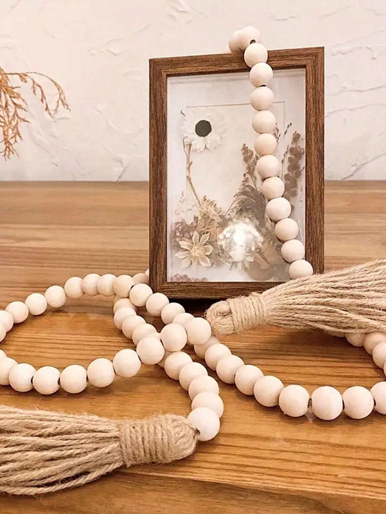Collier Décoratif en Perles de Bois – 3 Pièce