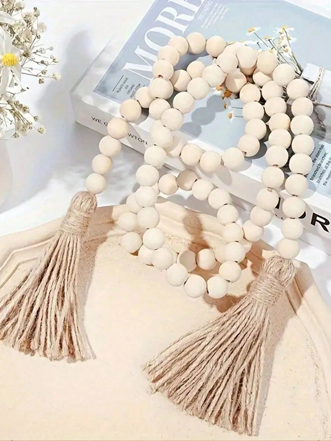 Collier Décoratif en Perles de Bois – 3 Pièce