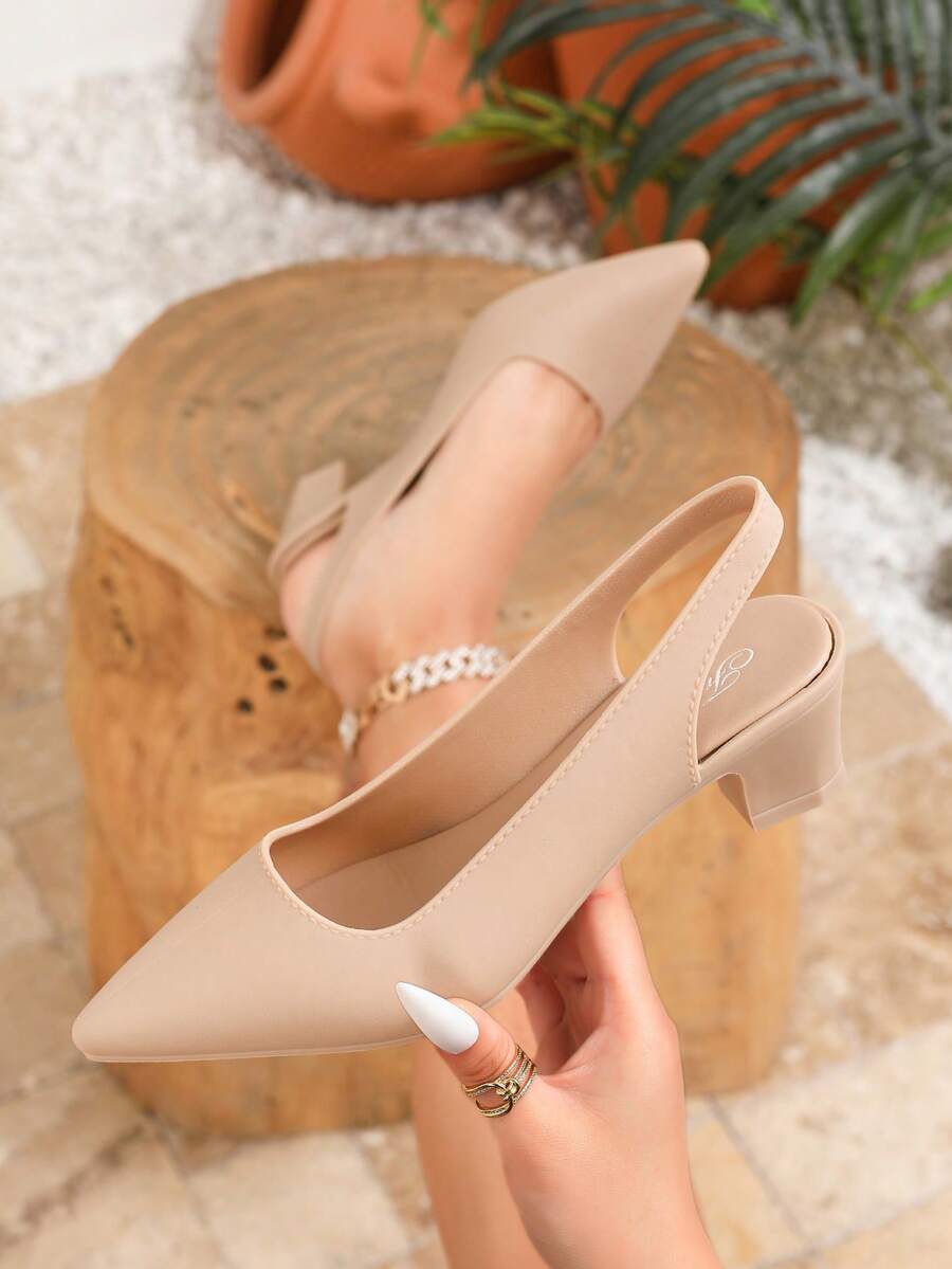 LYZY - Escarpins Slingback Talon Carré Confort