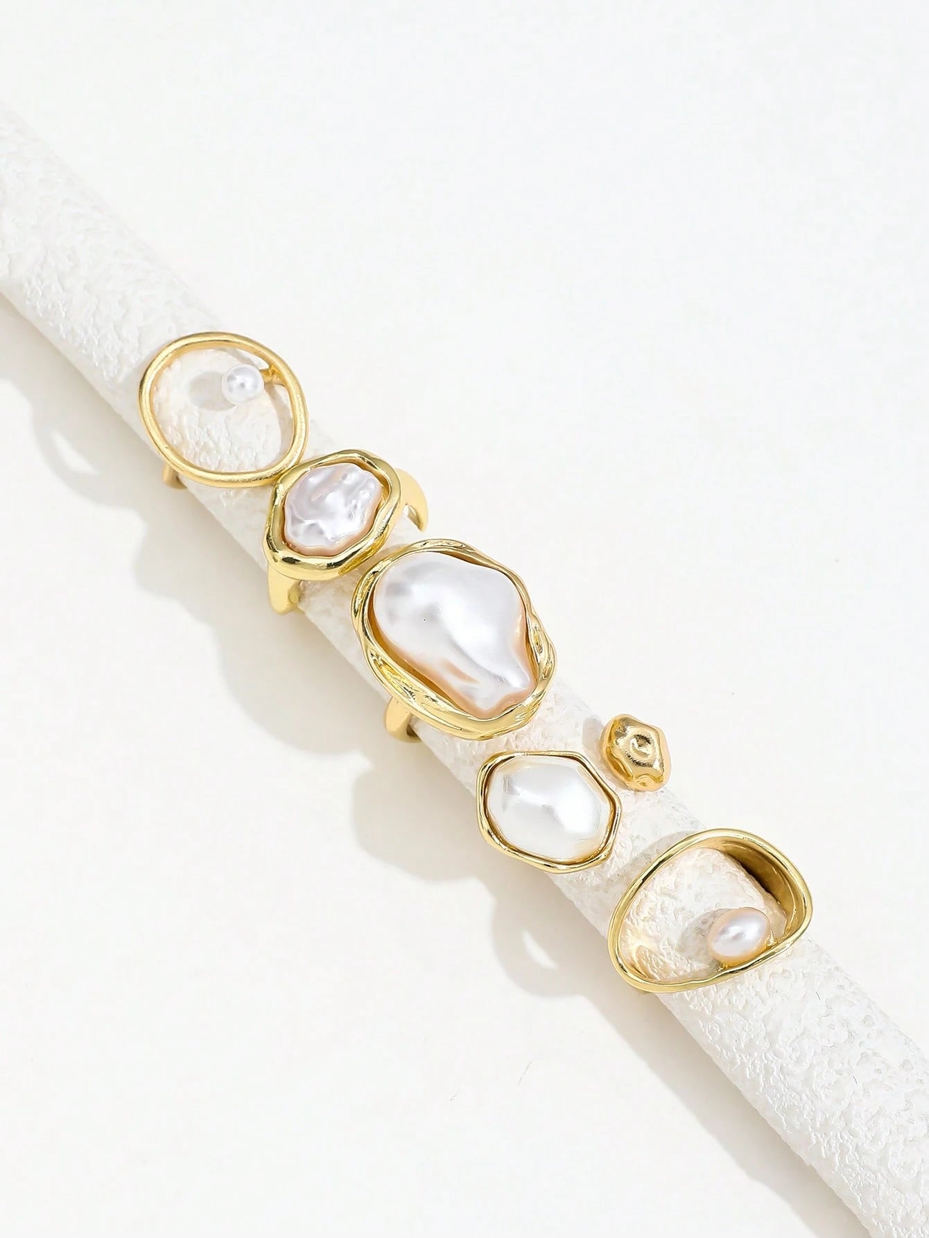 STILLY - Set de 5 Bagues "Baroque Pearl"