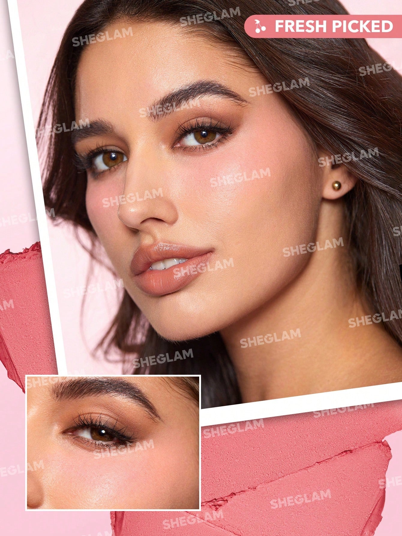 SHEGLAM – Lip & Cheek Stack – Trio Blush et Rouge à Lèvres Crémeux