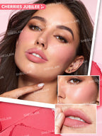 SHEGLAM – Lip & Cheek Stack – Trio Blush et Rouge à Lèvres Crémeux