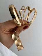 Auristy – Lot de 5 Bracelets Dorés