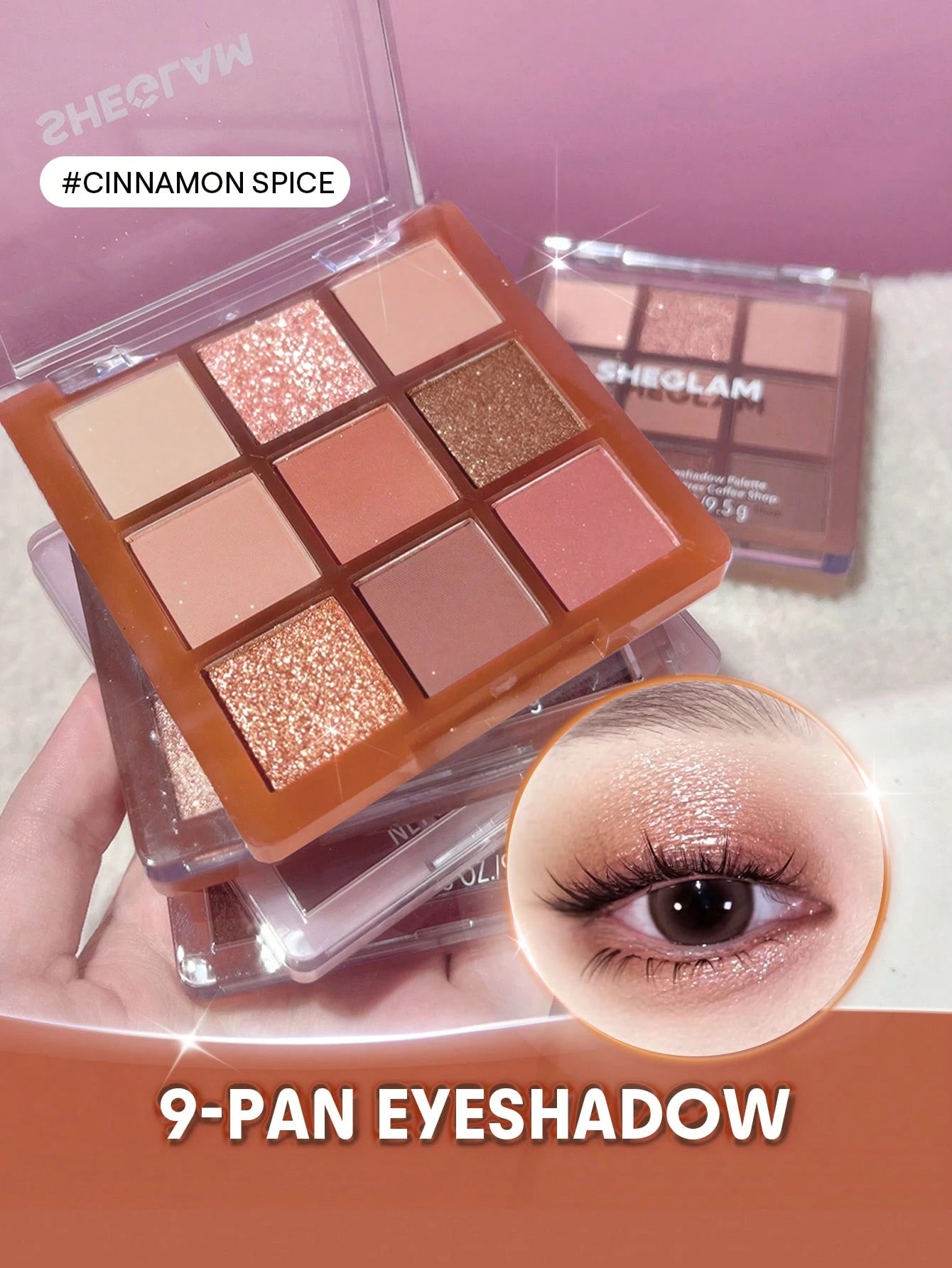 SHEGLAM – Palette Fards à Paupières Cinnamon Spice (9 Couleurs)