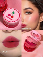 SHEGLAM – Lip & Cheek Stack – Trio Blush et Rouge à Lèvres Crémeux