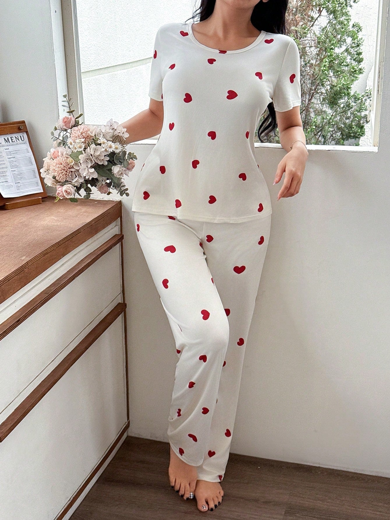 SWEET HN - Ensemble Pyjama "Red Hearts"