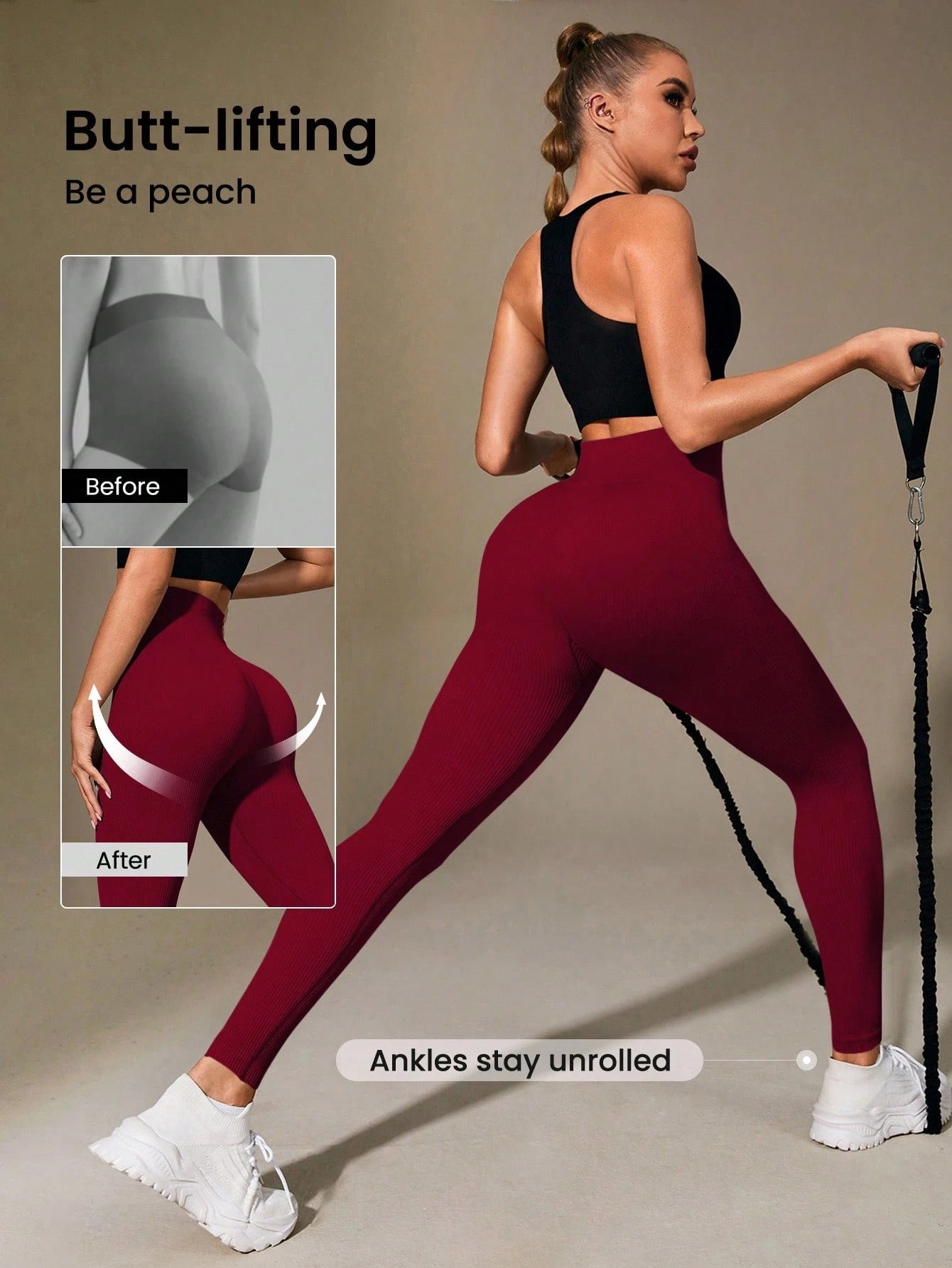 AMLUXE – Legging à taille haute