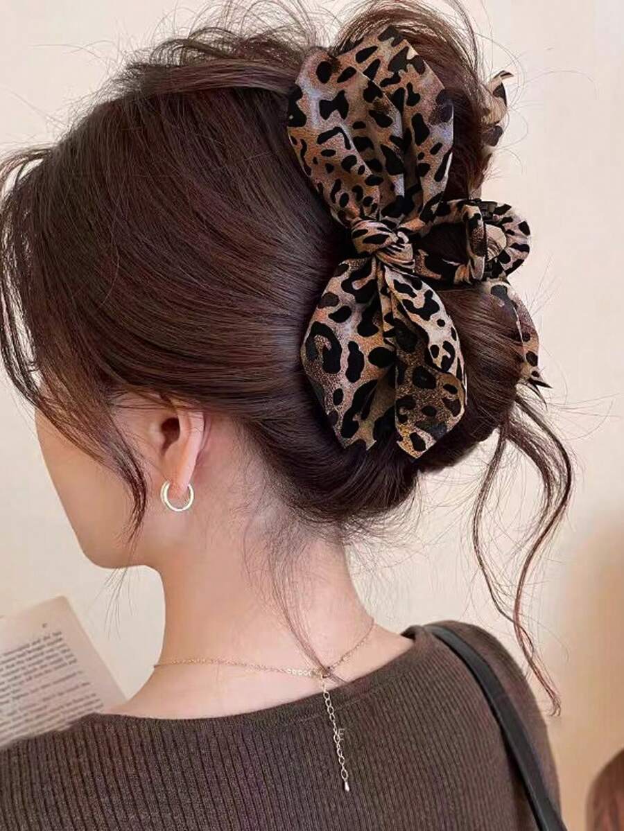 YWDER – Pince à Cheveux "Leopard Bow"