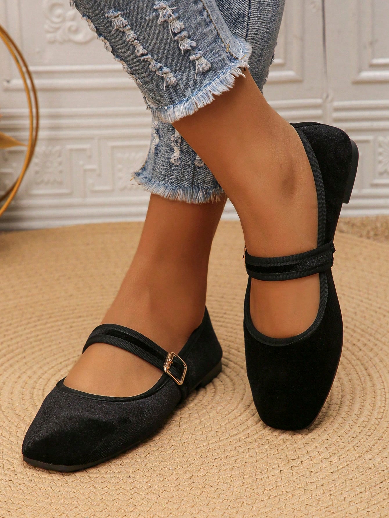 COMFYCRUISE  - Ballerines "Velvet Night" à Bride Mary Jane