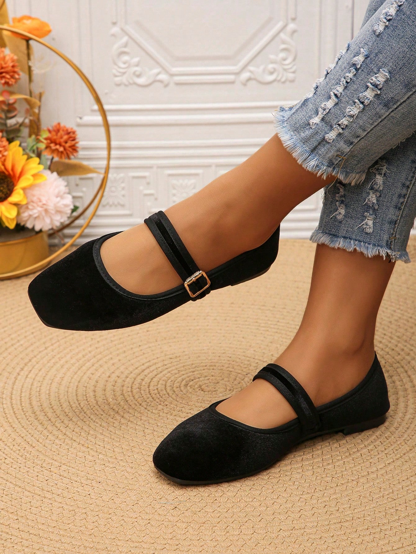 COMFYCRUISE  - Ballerines "Velvet Night" à Bride Mary Jane